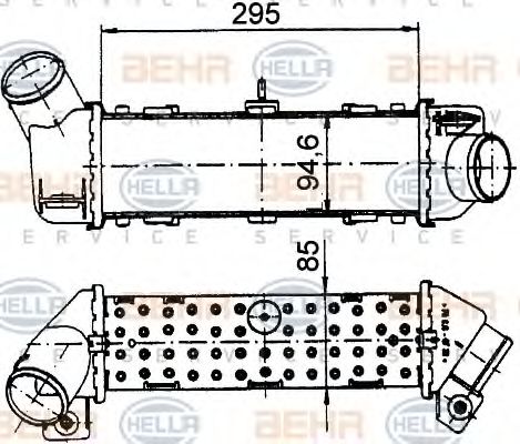Интеркулер BEHR HELLA SERVICE 8ML 376 765-171