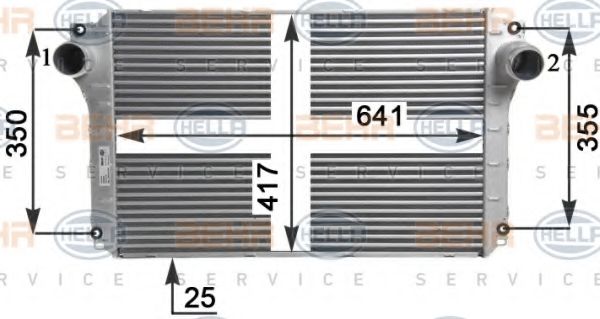 Интеркулер BEHR HELLA SERVICE 8ML 376 910-091