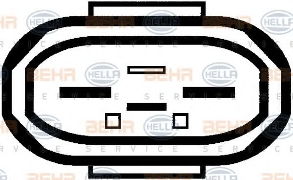 Вентилятор, охлаждение двигателя BEHR HELLA SERVICE 8EW009144541