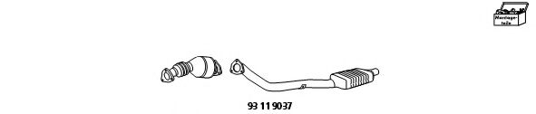 Компл. для дооборудов., катализатор/сажев.фильтр (комбисист. HJS 93 11 9037