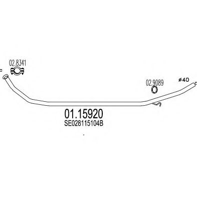 Труба выхлопного газа DESCAM 260051