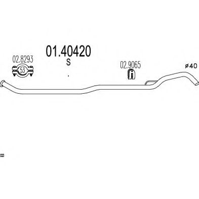 Труба выхлопного газа MTS 01.40420
