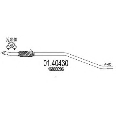 Труба выхлопного газа MTS 01.40430