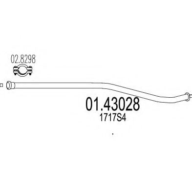 Труба выхлопного газа MTS 01.43028