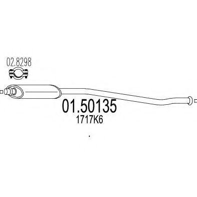 Средний глушитель выхлопных газов MTS 01.50135