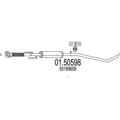 Средний глушитель выхлопных газов MTS 01.50598