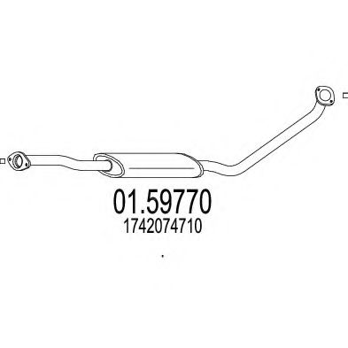 Средний глушитель выхлопных газов MTS 01.59770