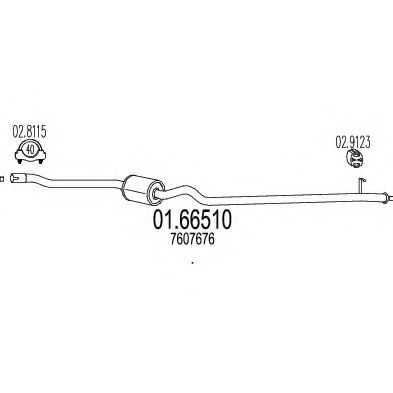 Глушитель выхлопных газов конечный DESCAM 100203