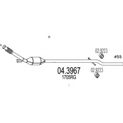 Катализатор MTS 04.3967