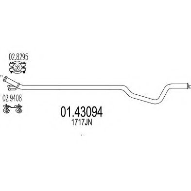 Труба выхлопного газа MTS 01.43094