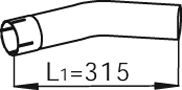 Труба выхлопного газа DINEX 28783