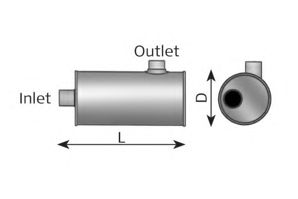 Средний глушитель выхлопных газов, универсальный ZARA 9430