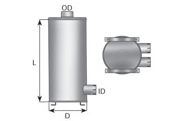 Средний / конечный глушитель ОГ DINEX 88330