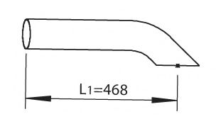 Труба выхлопного газа DINEX 44647
