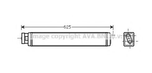 масляный радиатор, двигательное масло AVA QUALITY COOLING BW3398