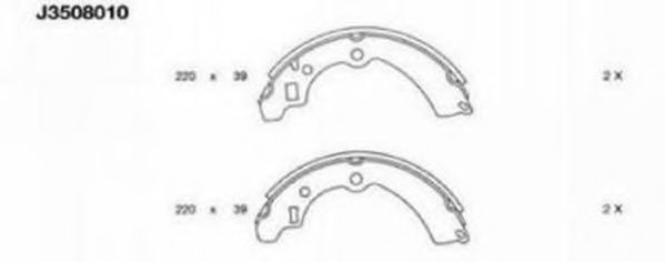 Комплект тормозных колодок NIPPARTS J3508010