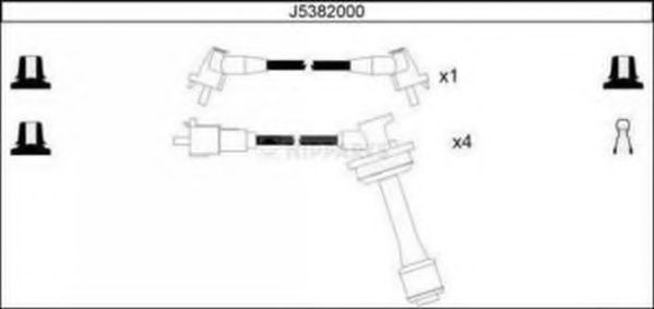 Комплект проводов зажигания NIPPARTS J5382000