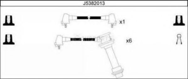 Комплект проводов зажигания NIPPARTS J5382013