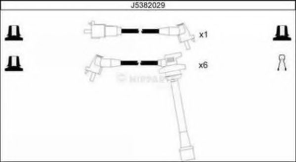 Комплект проводов зажигания NIPPARTS J5382029