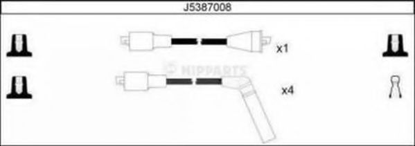 Комплект проводов зажигания NIPPARTS J5387008