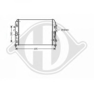 Радиатор, охлаждение двигателя DIEDERICHS 8565203