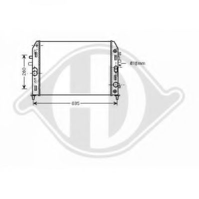 Радиатор, охлаждение двигателя DIEDERICHS 8565204