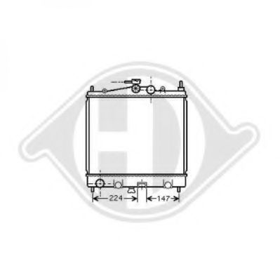 Радиатор, охлаждение двигателя DIEDERICHS 8602405