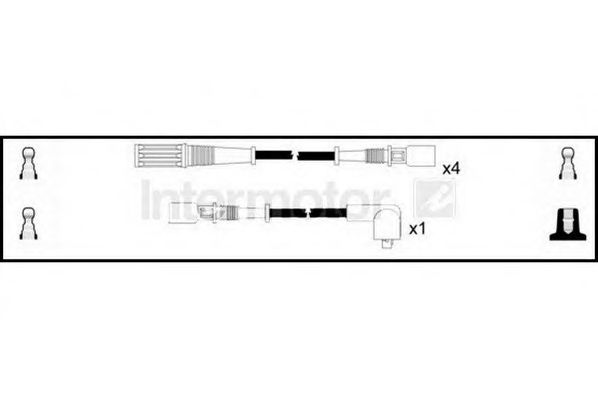 Комплект проводов зажигания STANDARD 73664