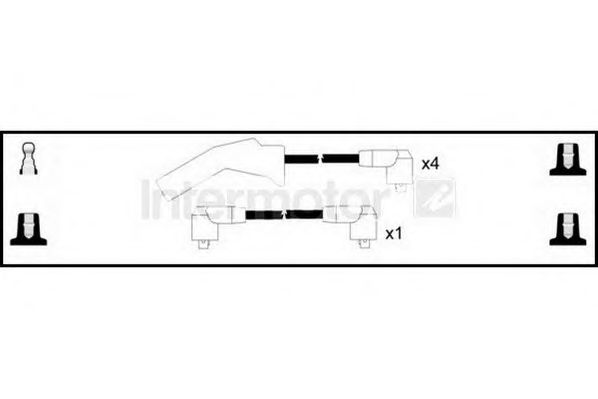 Комплект проводов зажигания STANDARD 73869