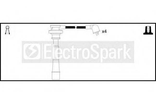 Комплект проводов зажигания STANDARD OEK344