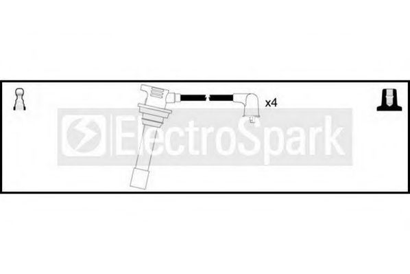 Комплект проводов зажигания STANDARD OEK370