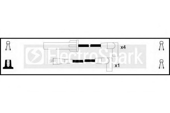 Комплект проводов зажигания STANDARD OEK196