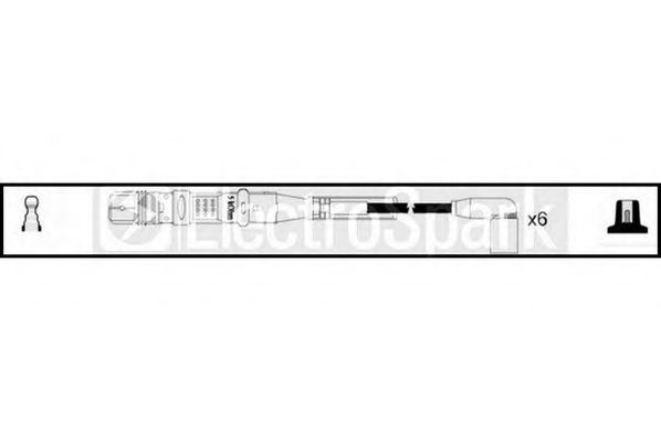 Комплект проводов зажигания STANDARD OEK786