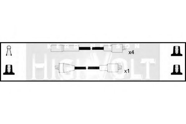 Комплект проводов зажигания STANDARD OEF703