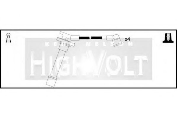 Комплект проводов зажигания STANDARD OEF025