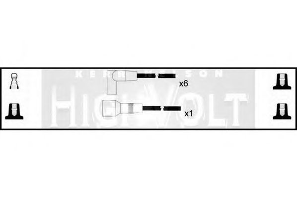 Комплект проводов зажигания STANDARD OEF1022