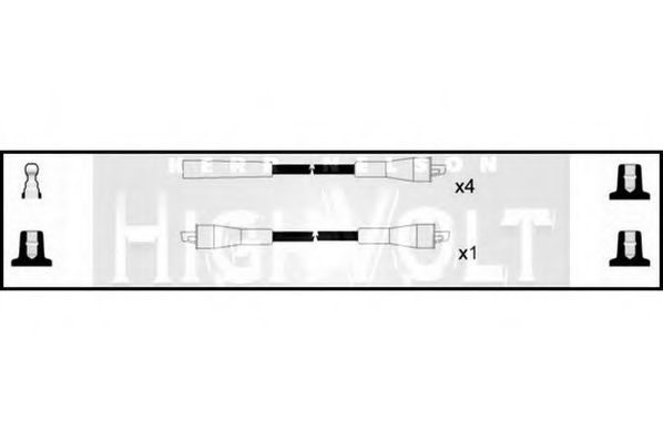 Комплект проводов зажигания STANDARD OEF788