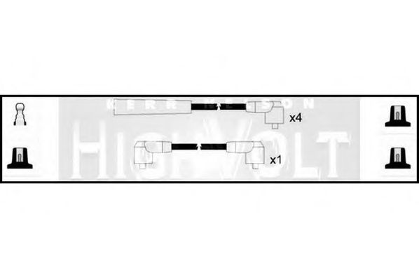 Комплект проводов зажигания STANDARD OEF127