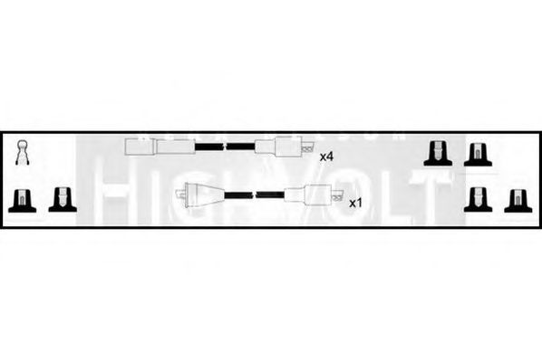 Комплект проводов зажигания STANDARD OEF239