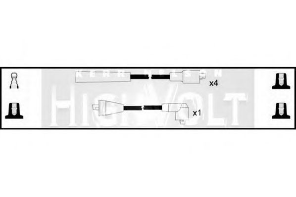Комплект проводов зажигания STANDARD OEF484