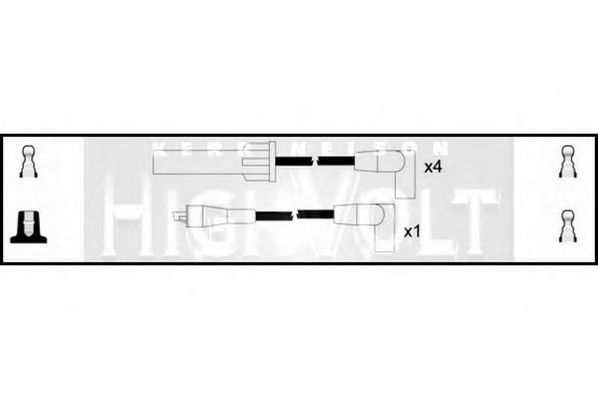 Комплект проводов зажигания STANDARD OEF169