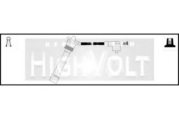 Комплект проводов зажигания STANDARD OEF994