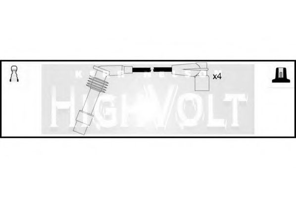 Комплект проводов зажигания STANDARD OEF152