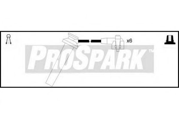 Комплект проводов зажигания STANDARD OES389