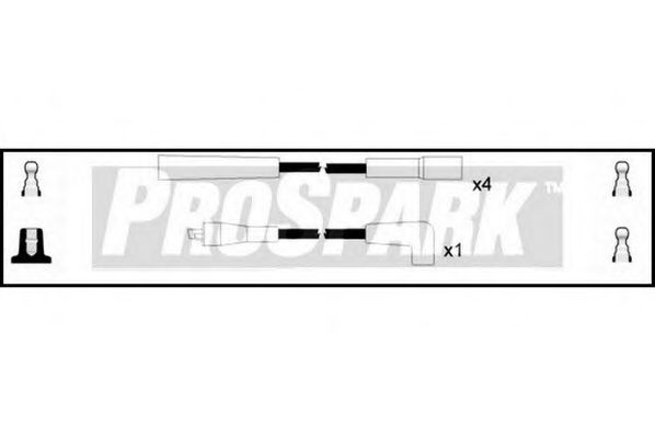 Комплект проводов зажигания STANDARD OES438