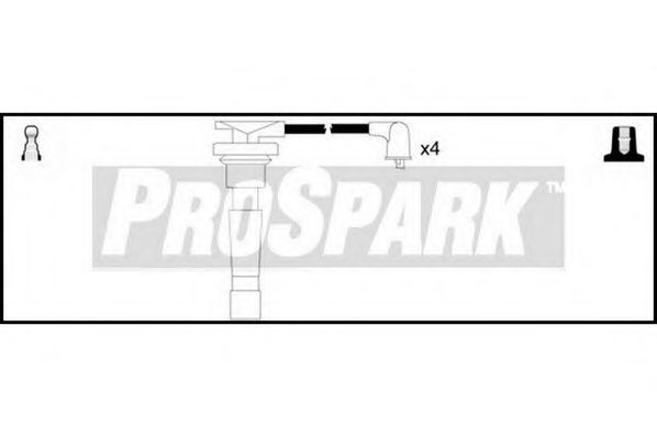 Комплект проводов зажигания STANDARD OES555