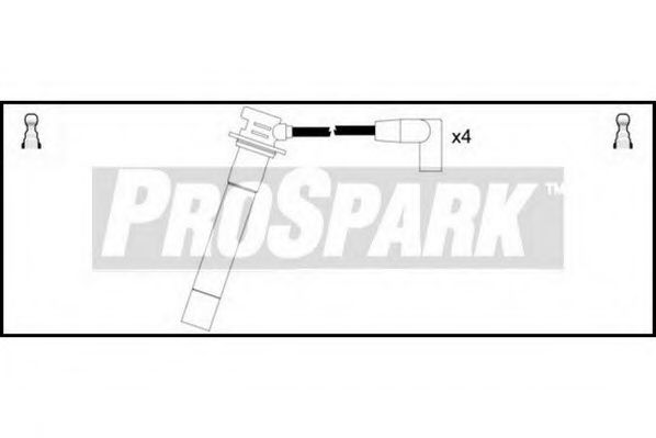 Комплект проводов зажигания STANDARD OES582