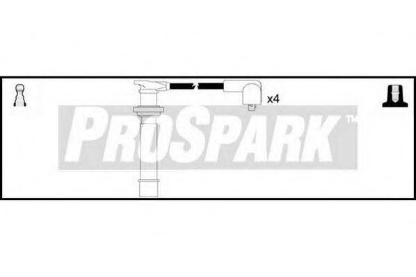 Комплект проводов зажигания STANDARD OES640
