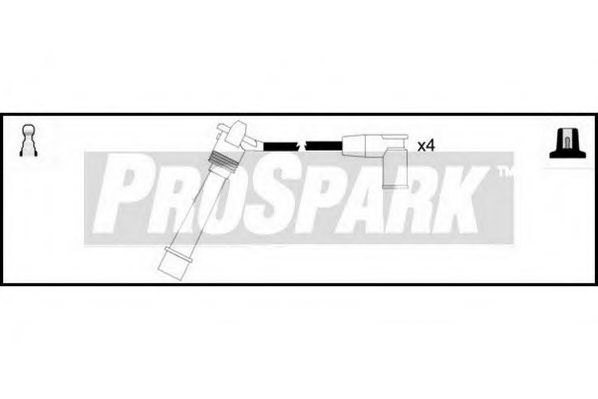 Комплект проводов зажигания STANDARD OES701