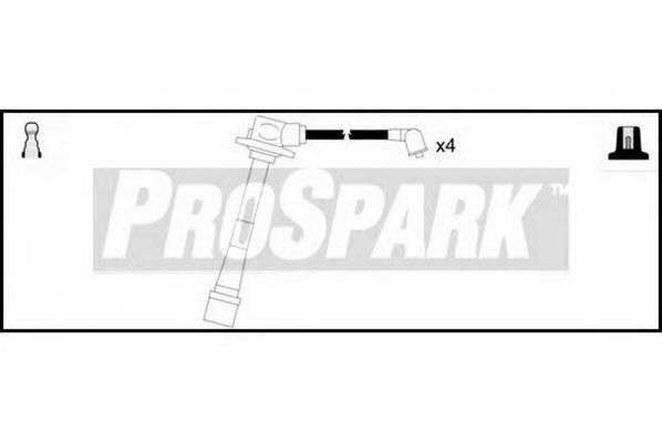 Комплект проводов зажигания STANDARD OES712
